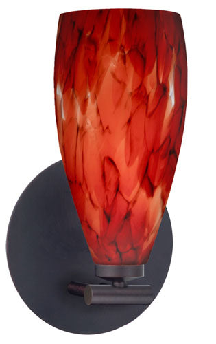 Buy bronze-with-garnet-7-5-x-4-x-4-glass-and-red-shade Karli Sconce by Besa