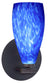 Bronze with Blue Cloud 7.5``x 4``x 4`` Glass and Blue Shade