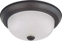 Close to Ceiling Mahogany Bronze Outdoor (Damp) Flush Mount Ceiling Light by Nuvo Lighting