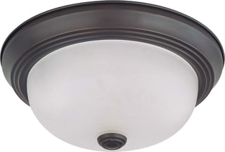 Close to Ceiling Mahogany Bronze Outdoor (Damp) Flush Mount Ceiling Light by Nuvo Lighting