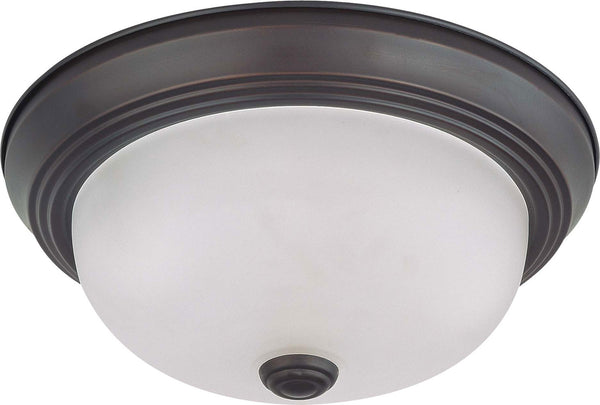 Close to Ceiling Mahogany Bronze Outdoor (Damp) Flush Mount Ceiling Light by Nuvo Lighting