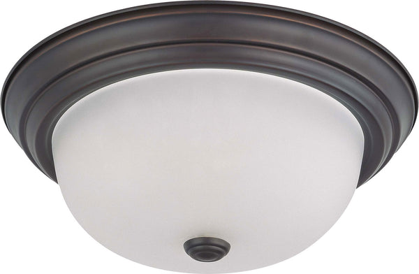 Close to Ceiling Mahogany Bronze Outdoor (Damp) Flush Mount Ceiling Light by Nuvo Lighting