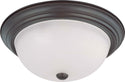 Close to Ceiling Mahogany Bronze Outdoor (Damp) Flush Mount Ceiling Light by Nuvo Lighting