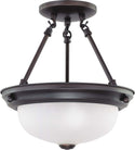 Close to Ceiling Mahogany Bronze Flush Mount Ceiling Light by Nuvo Lighting