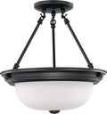 Close to Ceiling Mahogany Bronze Semi-Flush Mount Ceiling Light by Nuvo Lighting