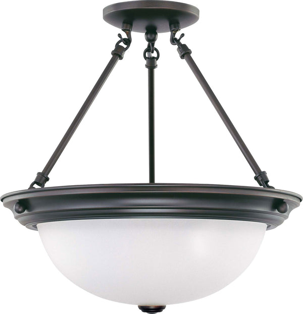 Close to Ceiling Mahogany Bronze Flush Mount Ceiling Light by Nuvo Lighting