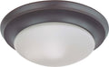 Close to Ceiling Mahogany Bronze Outdoor (Damp) Flush Mount Ceiling Light by Nuvo Lighting