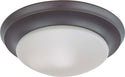 Close to Ceiling Mahogany Bronze Outdoor (Damp) Flush Mount Ceiling Light by Nuvo Lighting