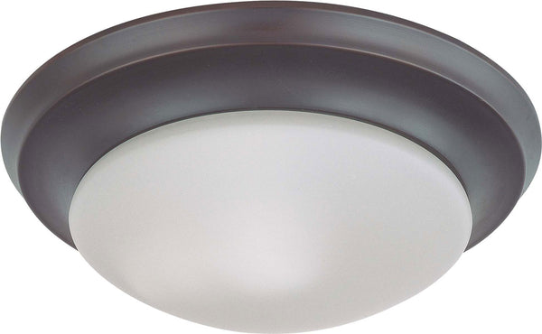 Close to Ceiling Mahogany Bronze Outdoor (Damp) Flush Mount Ceiling Light by Nuvo Lighting