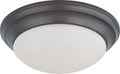 Close to Ceiling Mahogany Bronze Outdoor (Damp) Flush Mount Ceiling Light by Nuvo Lighting