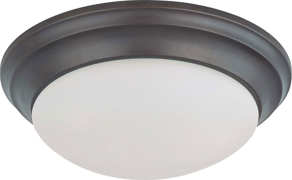 Close to Ceiling Mahogany Bronze Outdoor (Damp) Flush Mount Ceiling Light by Nuvo Lighting