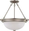 Close to Ceiling Brushed Nickel Semi-Flush Mount Ceiling Light by Nuvo Lighting