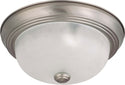 Close to Ceiling Brushed Nickel Outdoor (Damp) Flush Mount Ceiling Light by Nuvo Lighting