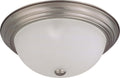 Close to Ceiling Brushed Nickel Outdoor (Damp) Flush Mount Ceiling Light by Nuvo Lighting