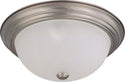Close to Ceiling Brushed Nickel Outdoor (Damp) Flush Mount Ceiling Light by Nuvo Lighting