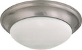 Close to Ceiling Brushed Nickel Outdoor (Damp) Flush Mount Ceiling Light by Nuvo Lighting