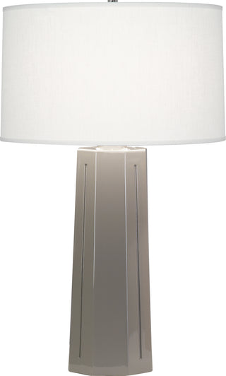 Buy smoky-taupe-glazed-ceramic Mason Table Lamp by Robert Abbey