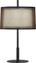 Deep Patina Bronze with Bronze Transparent Fabric Exterior Shade With Ascot White Fabric Interior Shade Glass and Amber/Brown Shade
