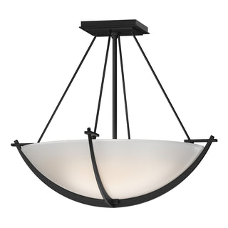Buy black-with-opal-glass-gg-glass-and-metal-shade Compass Flush Mount Ceiling Light by Hubbardton Forge