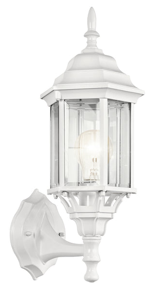 Buy white-with-clear-beveled-glass-and-clear-shade Chesapeake Outdoor (Wet) Wall Lantern by Kichler