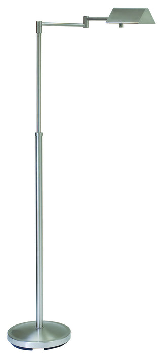 Buy satin-nickel-with-metal-glass-and-metal-shade Pinnacle Floor Lamp by House of Troy
