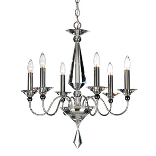 Buy polished-silver-with-lear-optic-crystal-glass-and-clear-shade Jasmine Chandelier by Schonbek