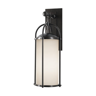Buy espresso-with-white-opal-etched-glass-and-white-shade Dakota Outdoor (Wet) Wall Lantern by Generation Lighting