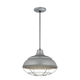 Buy galvanized-and-metal-shade R Series Outdoor (Damp) Pendant by Millennium