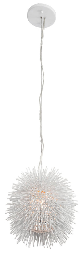 Buy white-and-metal-shade Urchin Pendant by Varaluz