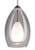 Satin Nickel with Frosted raindrop shaped glass Glass and Clear Shade