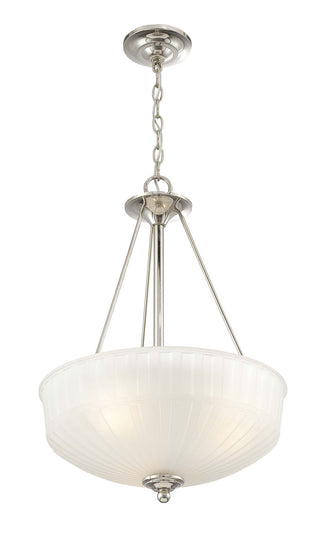 Buy polished-nickel-with-etched-glass-box-pleat-glass-and-frosted-shade Series Pendant by Minka-Lavery
