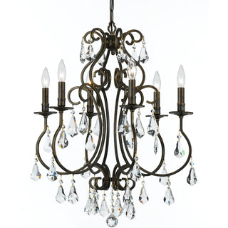 Buy english-bronze-and-clear-shade Ashton Outdoor (Damp) Chandelier by Crystorama