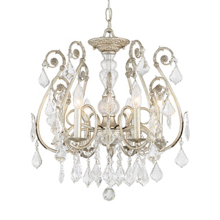Buy olde-silver-and-clear-shade Regis Outdoor (Damp) Chandelier by Crystorama