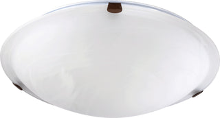 Buy oiled-bronze-with-faux-alabaster-glass-and-white-shade Ceiling Mounts Outdoor (Damp) Ceiling Mount Light by Quorum