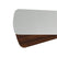 Satin Nickel / Walnut Finish with Satin Nickel and Reversible Walnut Blades