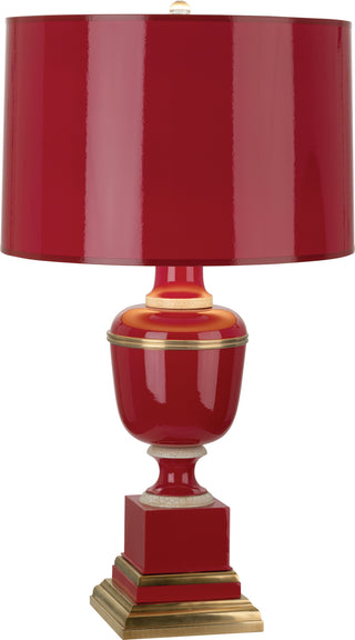 Buy red-lacquered-paint-natural-brass-w-ivory-crackle-with-red-painted-opaque-parchment-shade-with-matte-gold-lining-glass-and-red-shade Annika Table Lamp by Robert Abbey