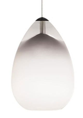 Buy satin-nickel-with-glass-glass-and-white-shade Alina Pendant by Visual Comfort Modern
