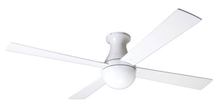 Buy gloss-white-finish-with-white-blades Ball Flush Hugger Ceiling Fan by Modern Fan Co