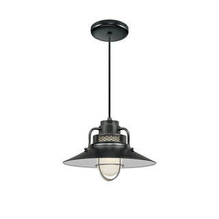 Buy satin-black-and-frosted-shade R Series Outdoor (Damp) Pendant by Millennium