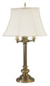 Antique Brass with Off-White Linen Softback Glass and Natural/Cream Shade