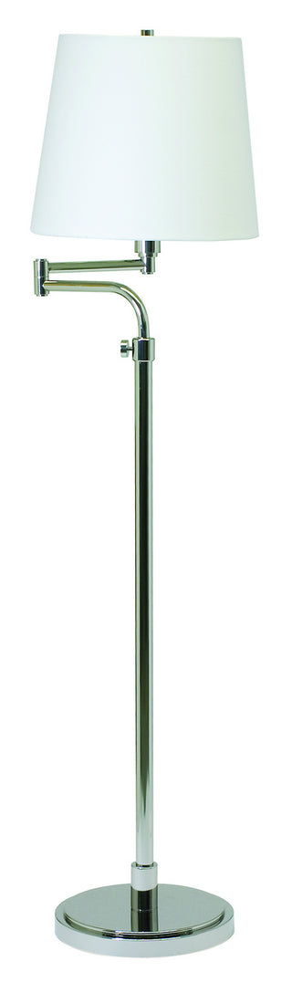 Buy polished-nickel-with-off-white-linen-hardback-glass-and-natural-cream-shade Townhouse Floor Lamp by House of Troy