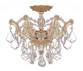 Buy gold-and-clear-shade Maria Theresa Flush Mount Ceiling Light by Crystorama