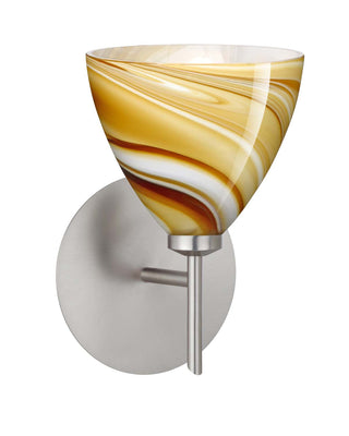 Buy satin-nickel-with-honey-4-5-x-5-x-5-glass-and-amber-brown-shade Mia Sconce by Besa