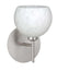 Satin Nickel with Carrera 3.875``x 4.75``x 4.75`` Glass and White Shade