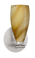 Satin Nickel with Honey 7.5``x 4``x 4`` Glass and Amber/Brown Shade