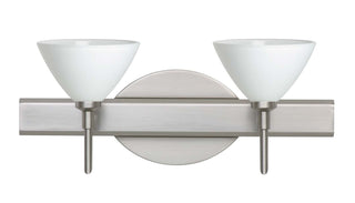 Buy satin-nickel-with-white-2-875-x-5-x-5-glass-and-white-shade Domi Sconce by Besa