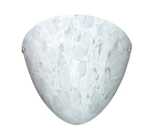 Buy satin-nickel-with-carrera-9-625-x-9-625-x-3-75-glass-and-white-shade Kailee Sconce by Besa
