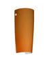 White with Amber Matte 11.25``x 5``x 3.875`` Glass and Amber/Brown Shade