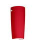 White with Ruby Matte 11.25``x 5``x 3.875`` Glass and Red Shade