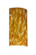 White with Amber Cloud 11.75``x 7``x 3.5`` Glass and Amber/Brown Shade